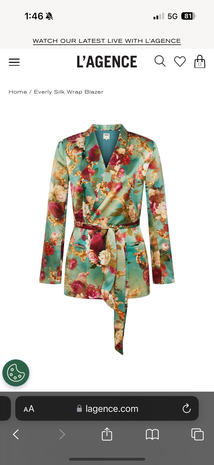 Lagence Every silk Wrap Blazer
