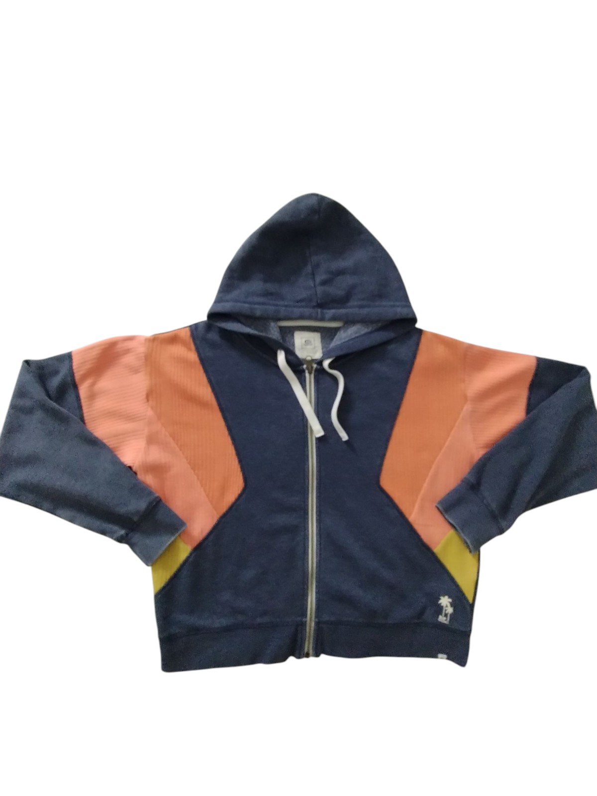 Rip Curl Women's Melting Waves Zipped Beach Grunge Skater Hoodie size S Indie