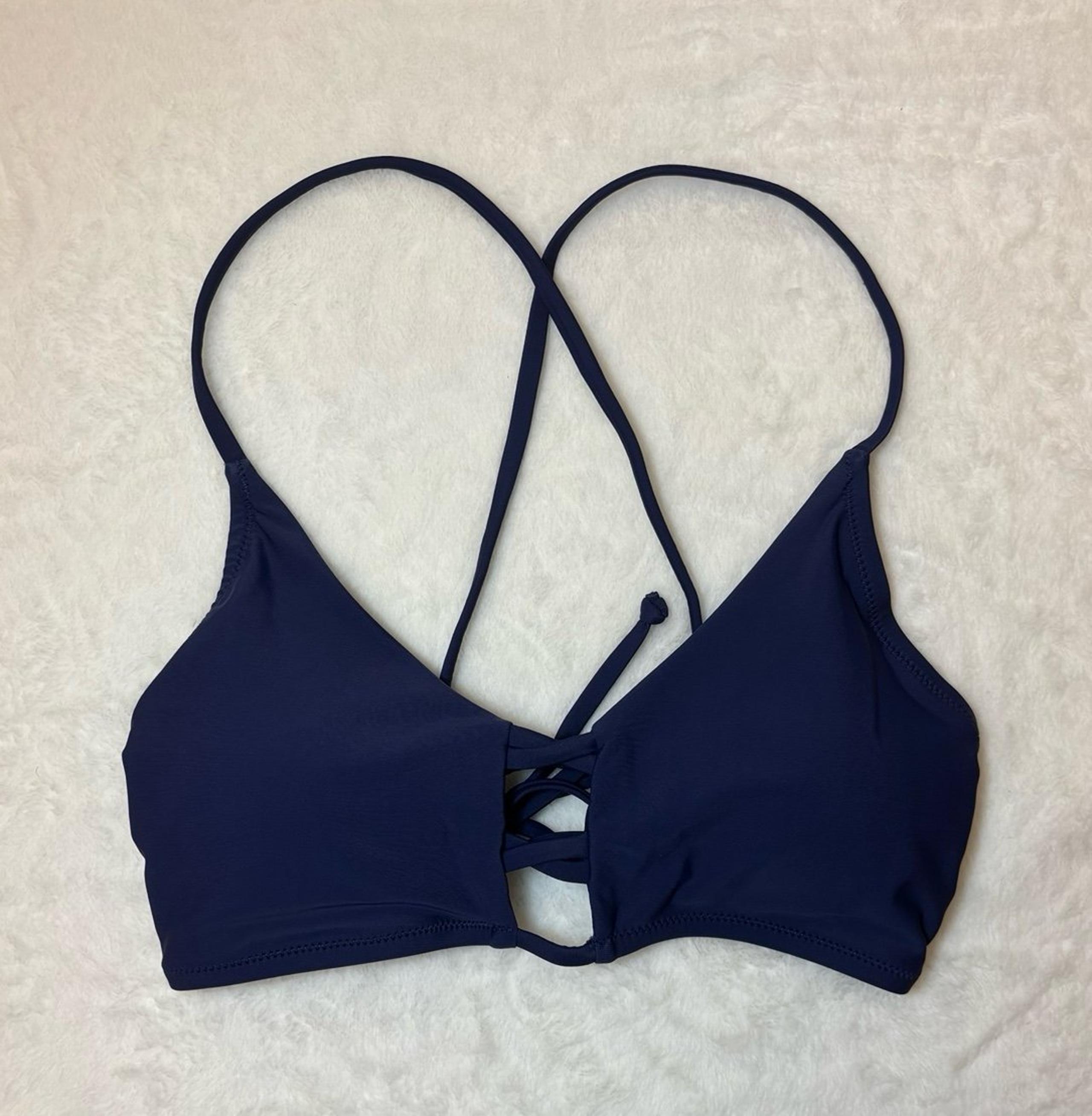 RELLECIGA Women's Strappy Bikini Top - BLUE/S