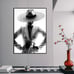 1 piece fancy Woman in hat Arcrylic painting