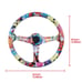 NEW JDM UNIVERSAL 350MM STICKERBOMB Acrylic Deep Dish 6 Holes Steering Wheel