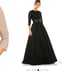 Mac Duggal SHIMMERING PLEATED A-LINE 3/4 SLEEVE GOWN size 6