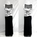 NWT Tadashi Shoji Turnstyle Tatum White Stripe Bodice Long Gown Size 4