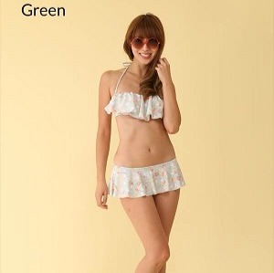 Honey Salon J-Fashion Green Tulip 2 Piece Swimsuit new with tags from Japan