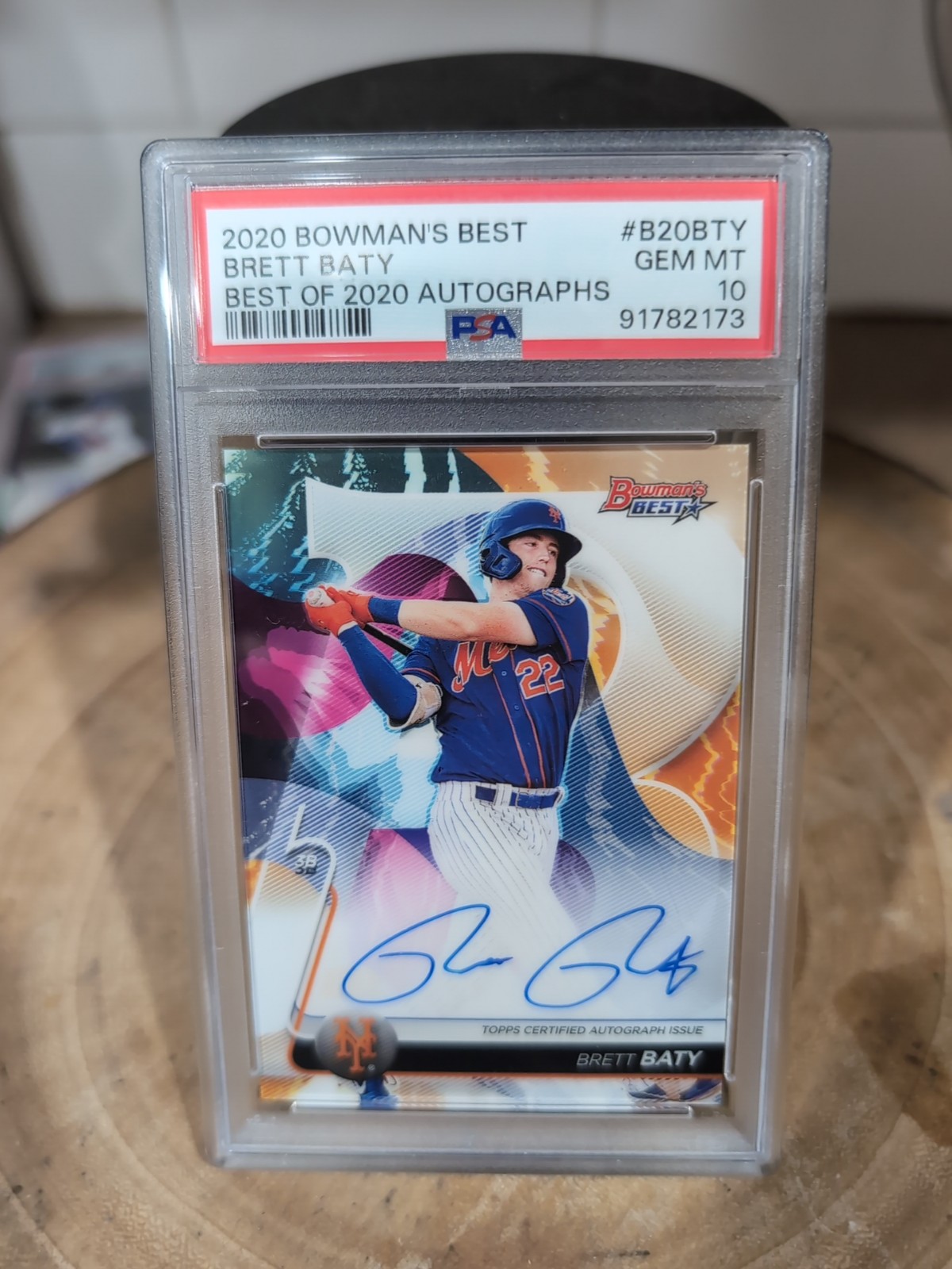Bowmans best Brett baty autograph PSA 10