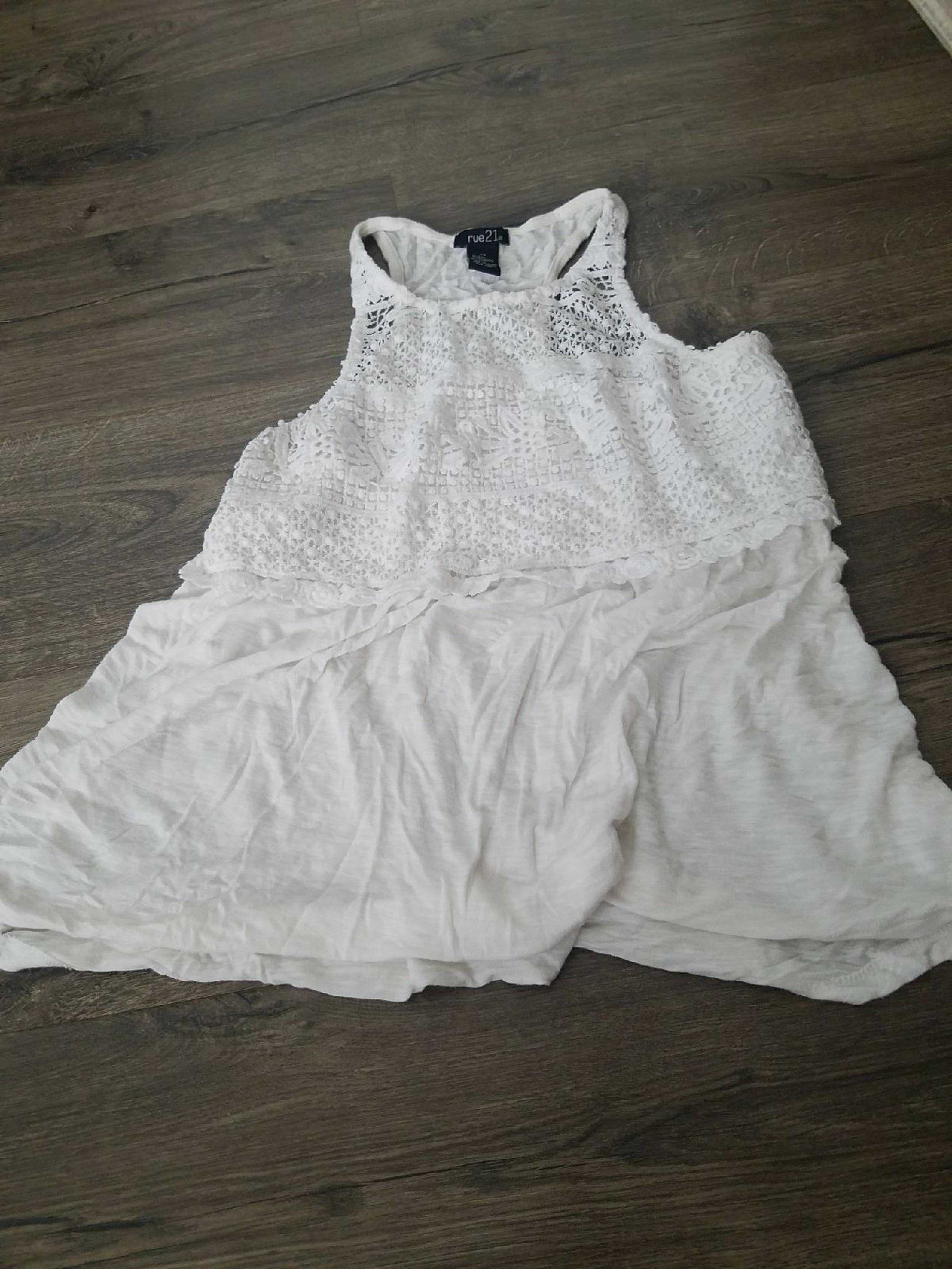 White Crochet Tank Top