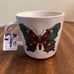 Pair of Amanda Greenwood Artsy Butterfly Design Mugs Cups