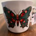 Pair of Amanda Greenwood Artsy Butterfly Design Mugs Cups