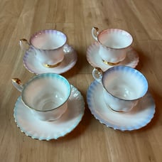 Royal Albert rainbow teacup collection/Montrose cup. Footed Demitasse Cup & Sauc