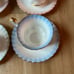 Royal Albert rainbow teacup collection/Montrose cup. Footed Demitasse Cup & Sauc