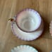 Royal Albert rainbow teacup collection/Montrose cup. Footed Demitasse Cup & Sauc
