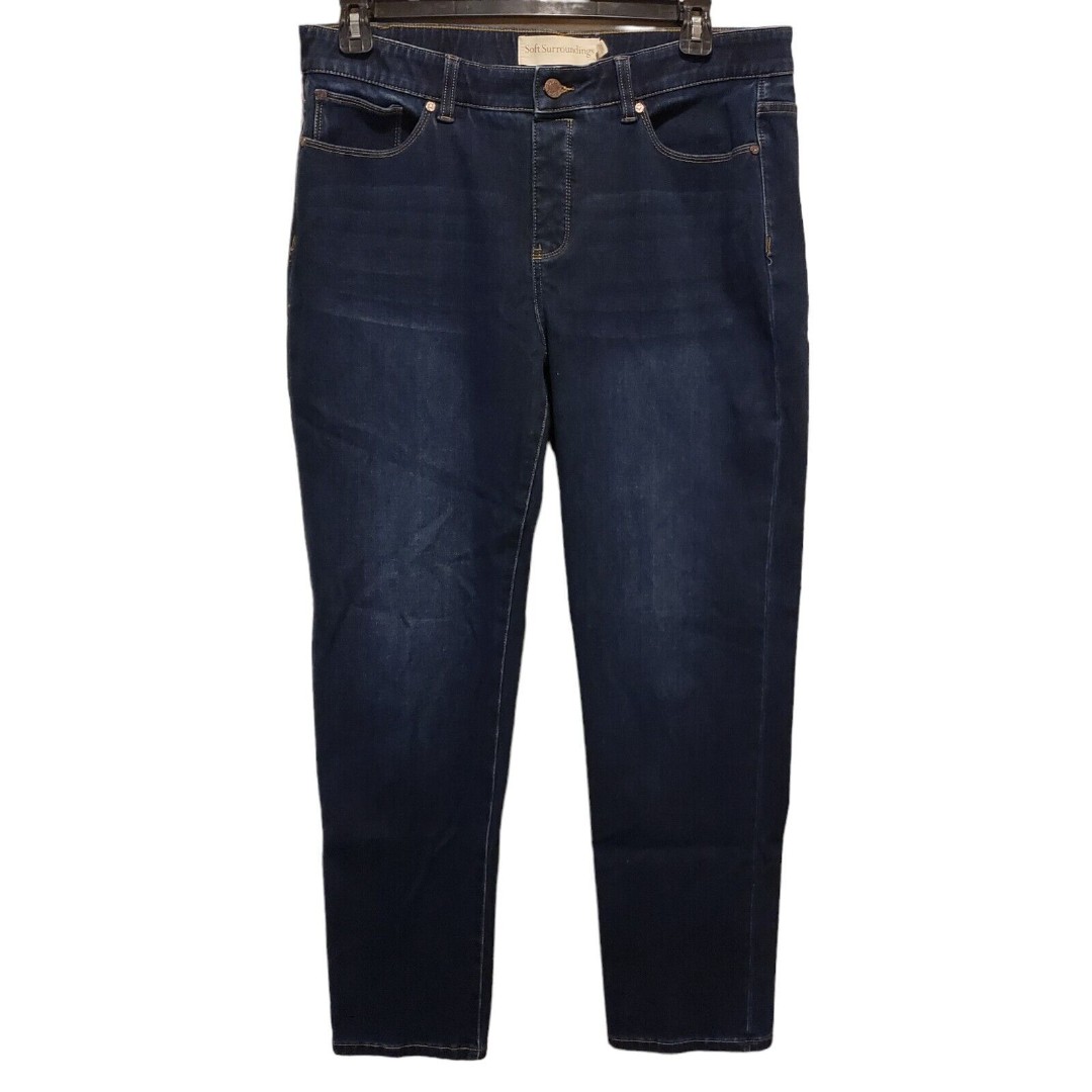 Soft Surroundings Dark Wash Skinny Women's Jeans Size Large