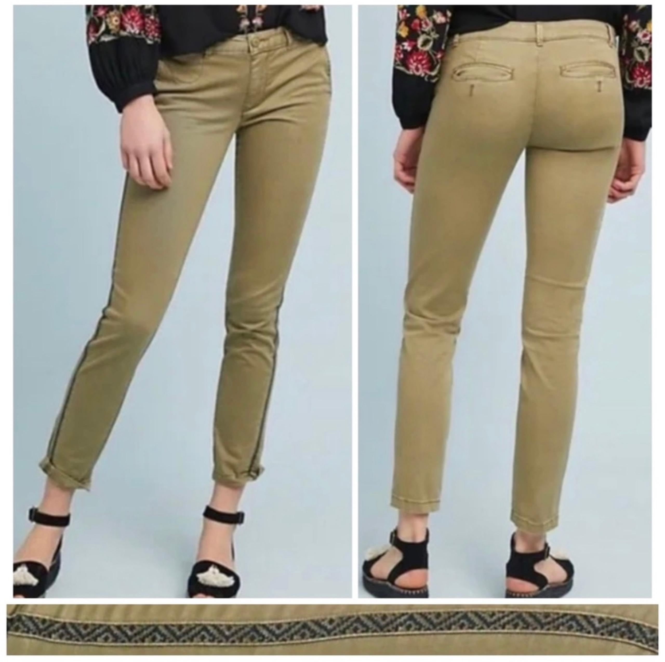Chino by Anthropologie Relaxed Tux Side Stripe Straight Pant