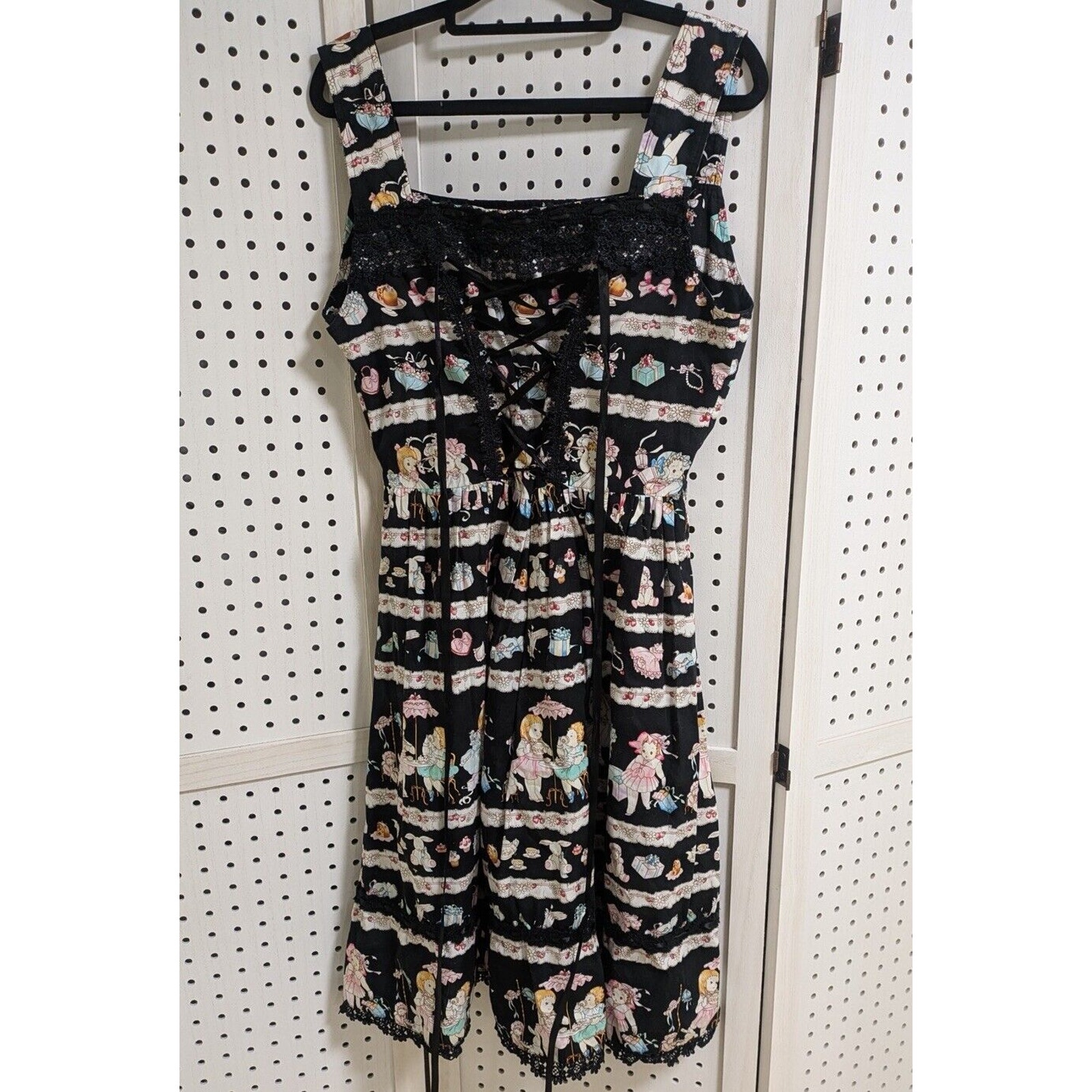 Fanplusfriend Garden Gothic Lolita Babydoll Print Corset Dress - Size M/L
