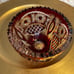 Vintage boeheim cut ruby red cut glass bowl