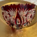 Vintage boeheim cut ruby red cut glass bowl