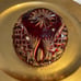 Vintage boeheim cut ruby red cut glass bowl
