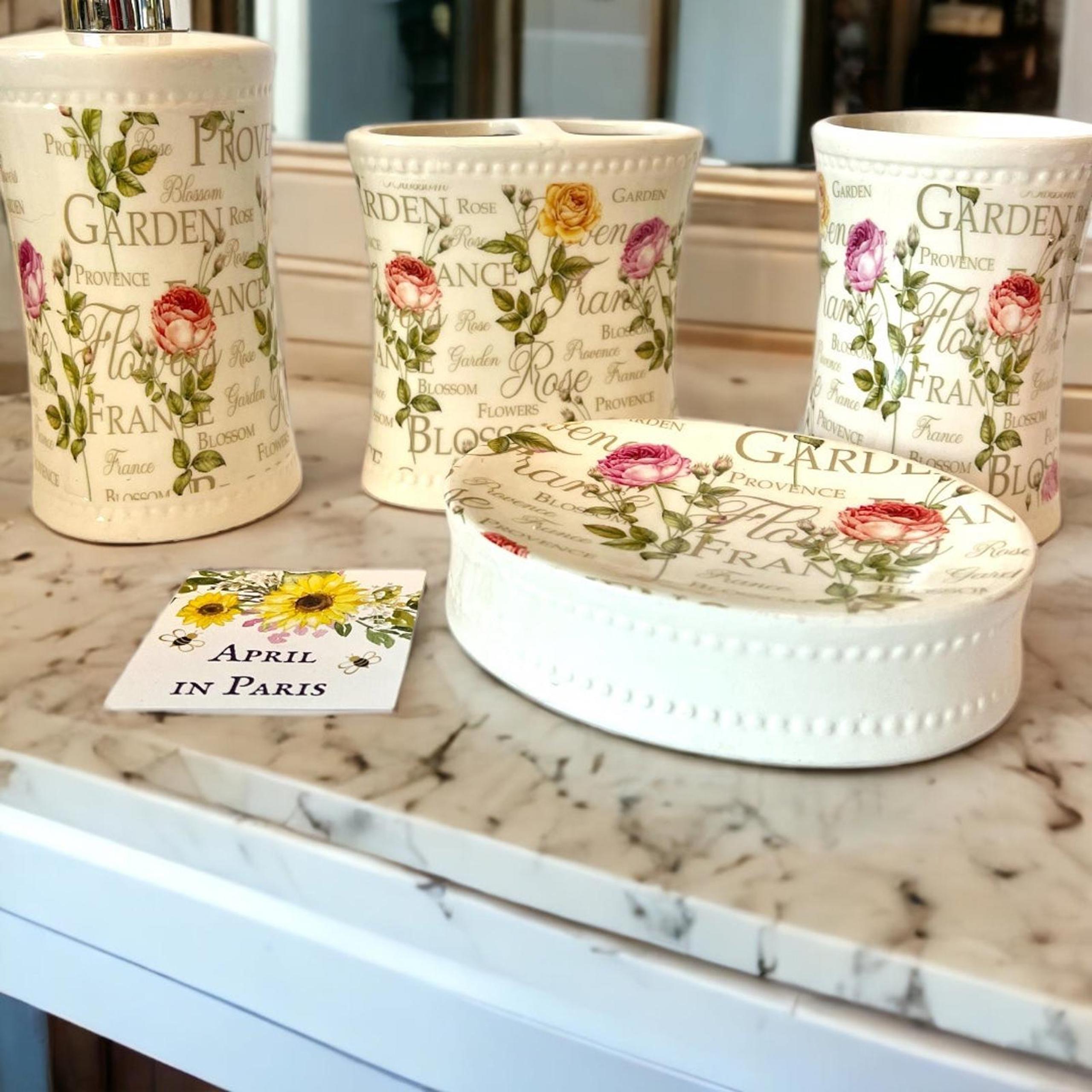 French Shabby Chic Bathroom Vanity 4 Pc Set