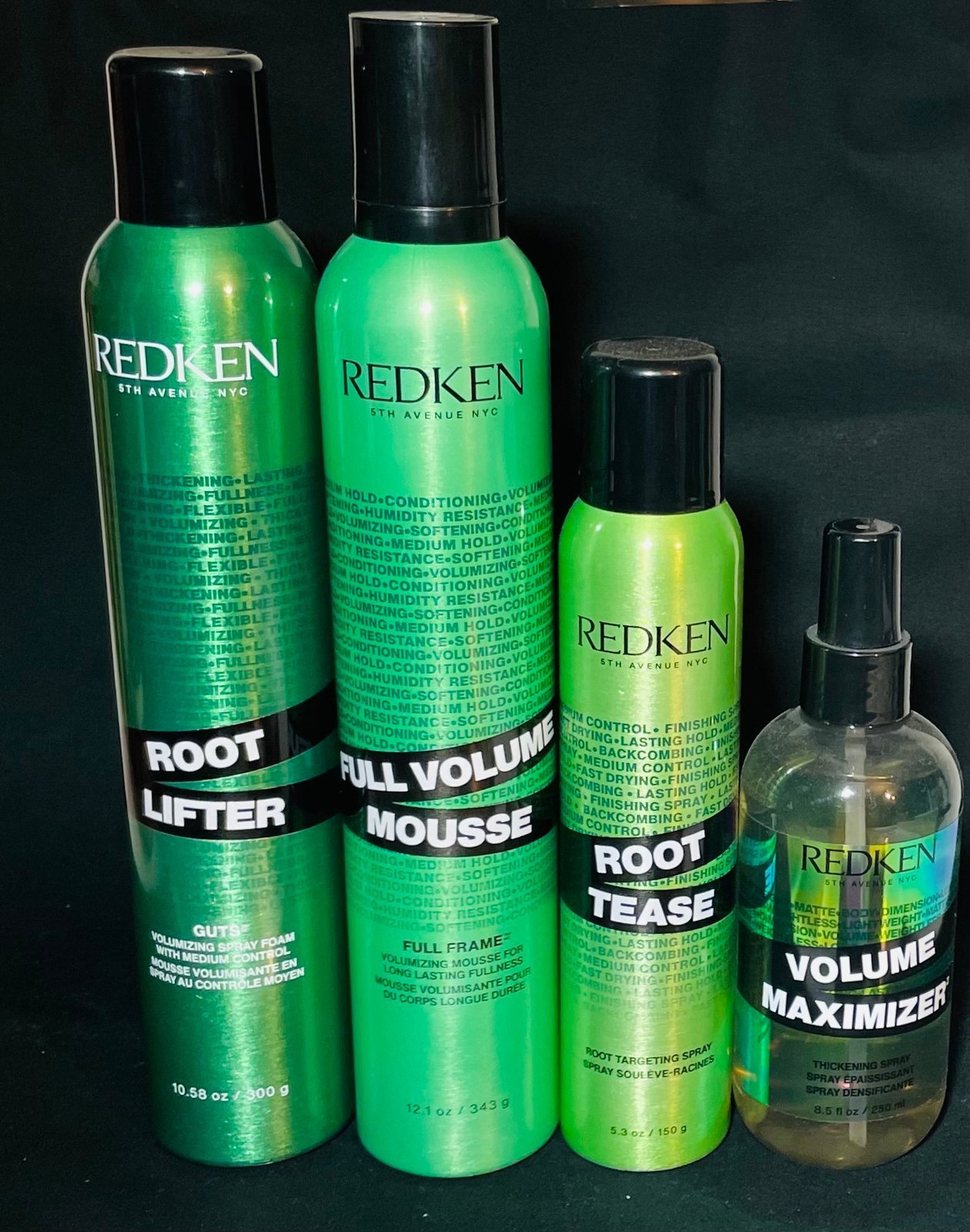 NEW Redken 4 pc VOLUME BUNDLE RootLift Mousse Tease Thickening spray BEST DEAL