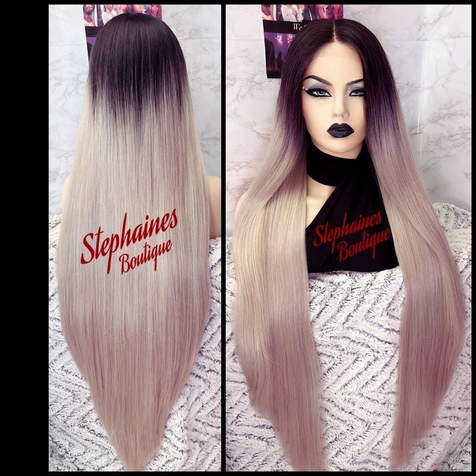 Human Hair blended lace front wig