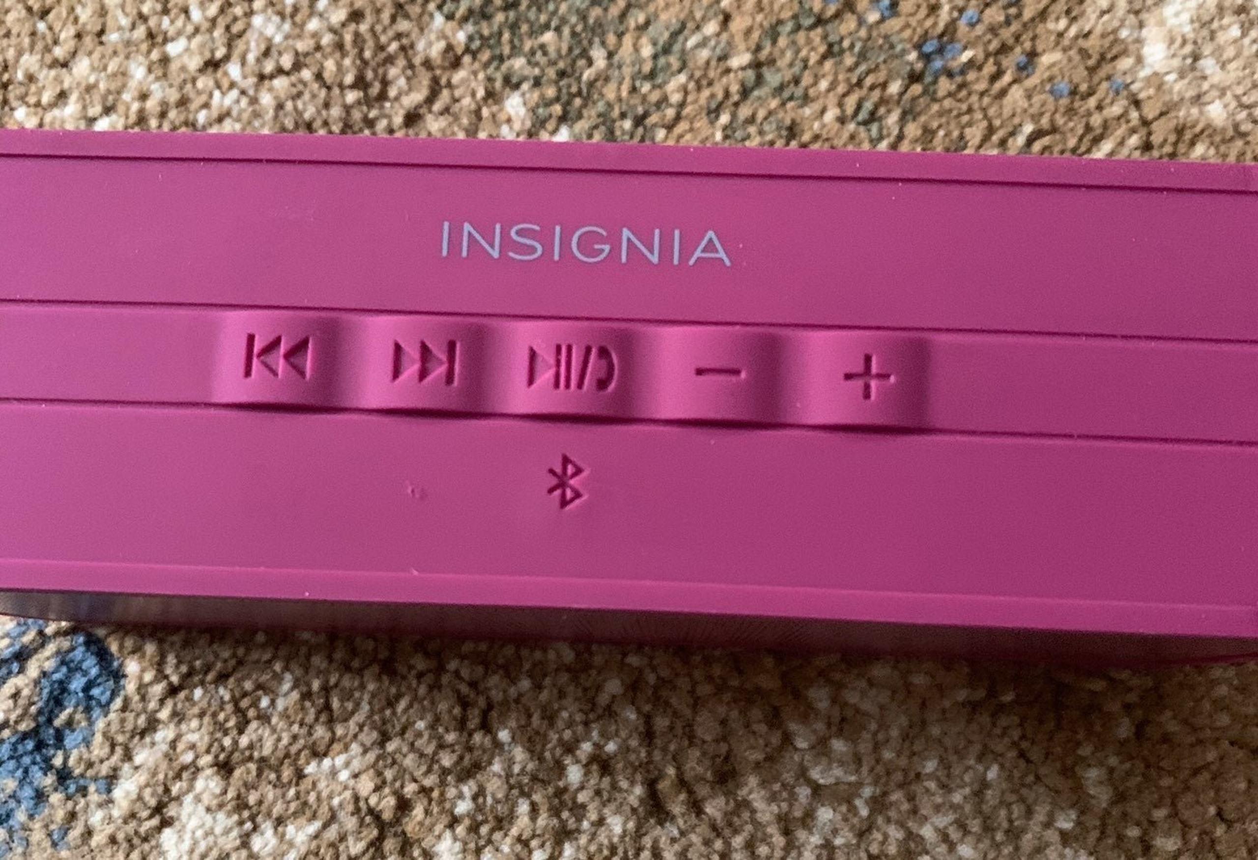 Insignia Wireless Bluetooth Speaker Pink Only Speaker No Accessories