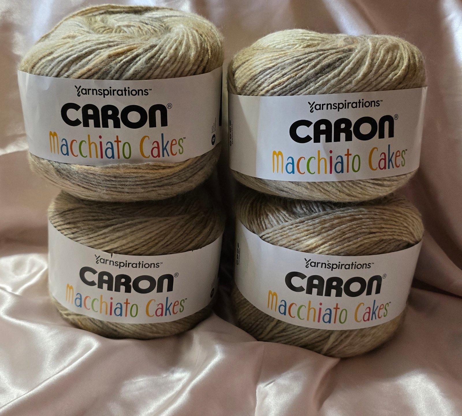 Caron Macchiato Cakes Yarn - Whisper lot of 4