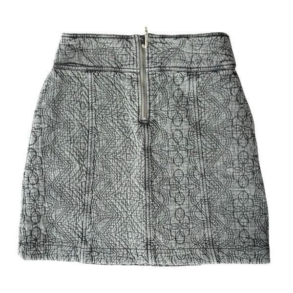Anthropologie Pilcro Women's A-Line Quilted Mini Skirt Green Size 2