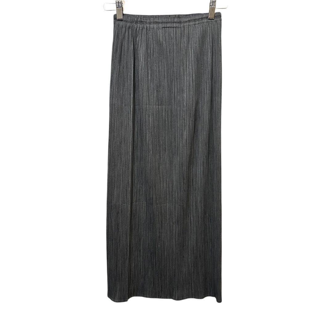 PLEATS PLEASE Long Skirt, Ivory, with Slit, Size 2