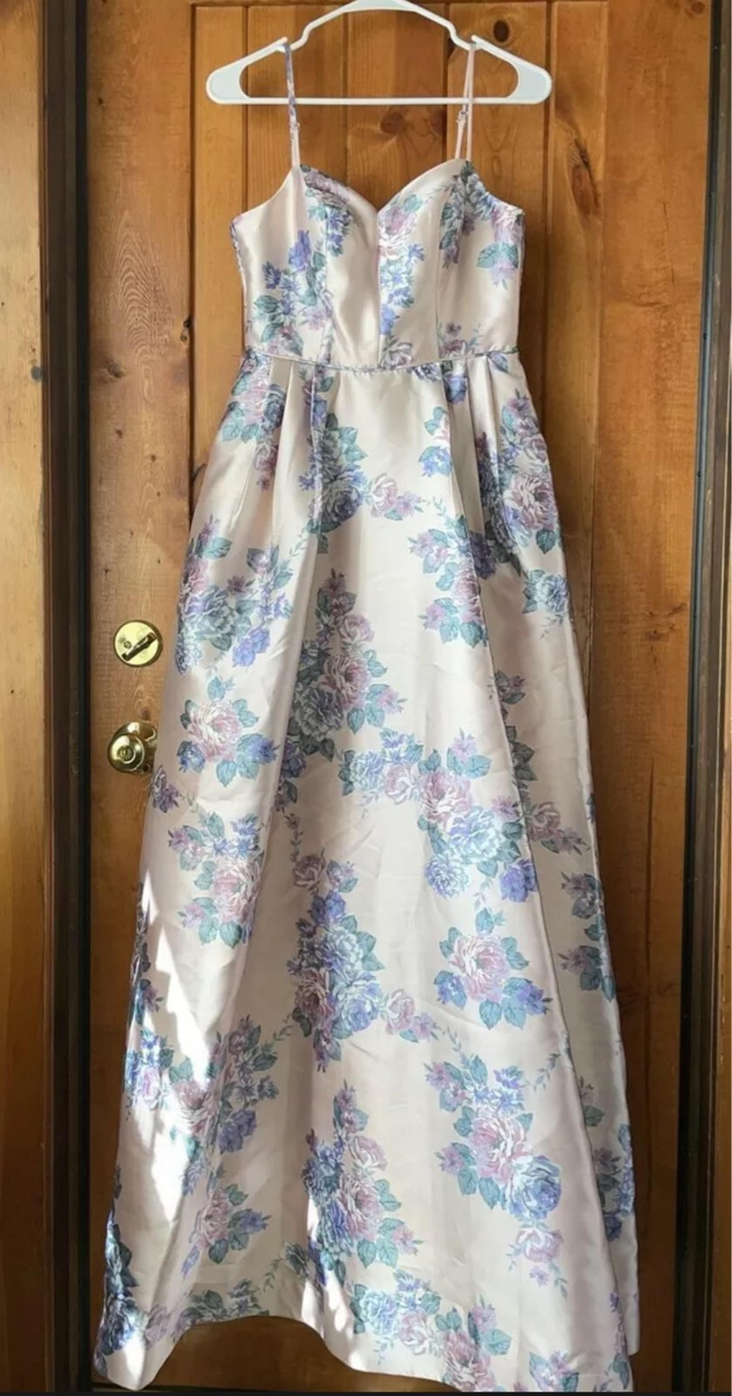 Pink Floral Formal Dress Size7 / 8 Teeze Me