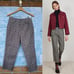 THE KIT. Cropped Alexa Jean | Tan Glen Plaid size 8