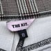 THE KIT. Cropped Alexa Jean | Tan Glen Plaid size 8