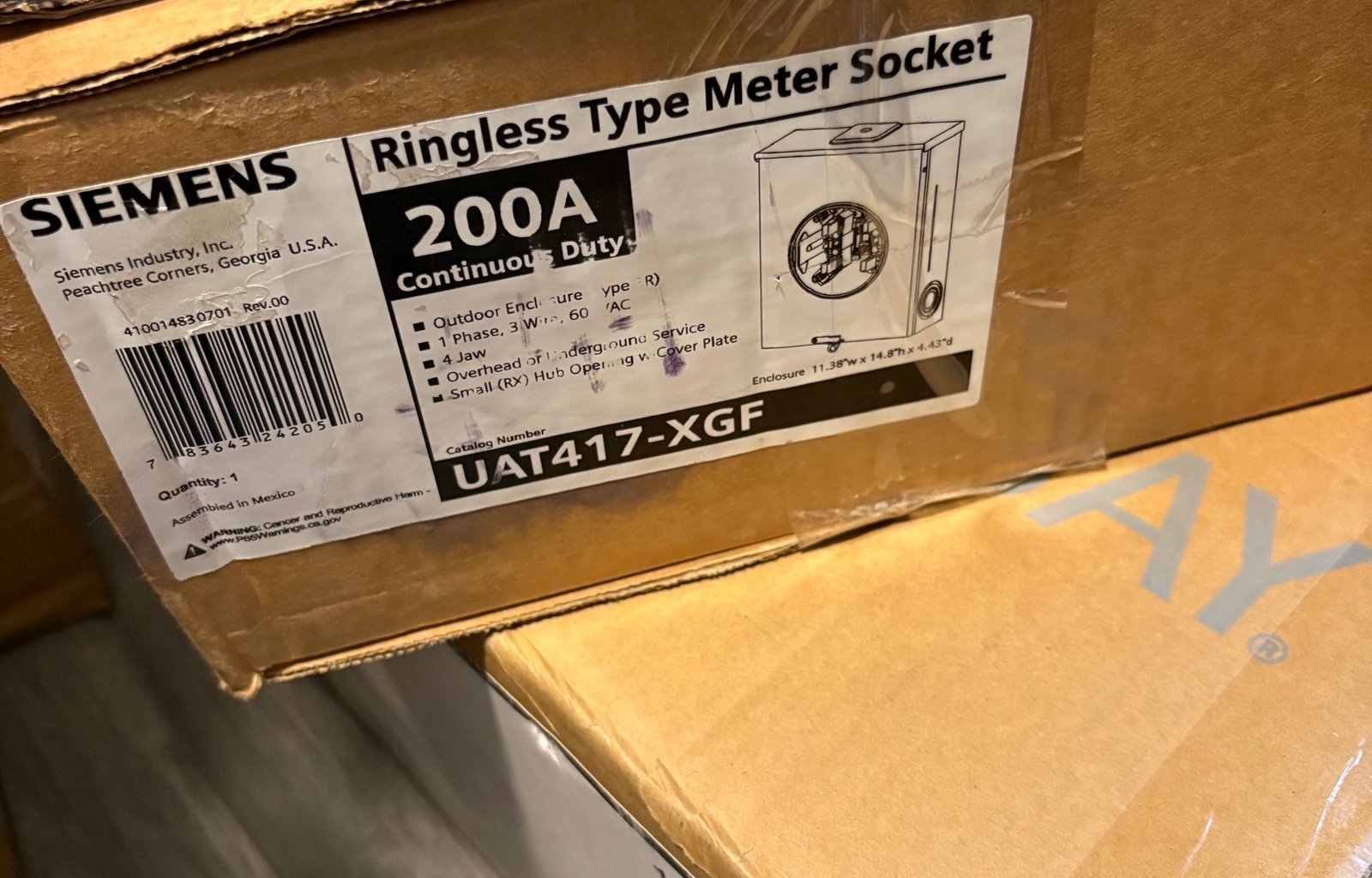 200A Meter Box New