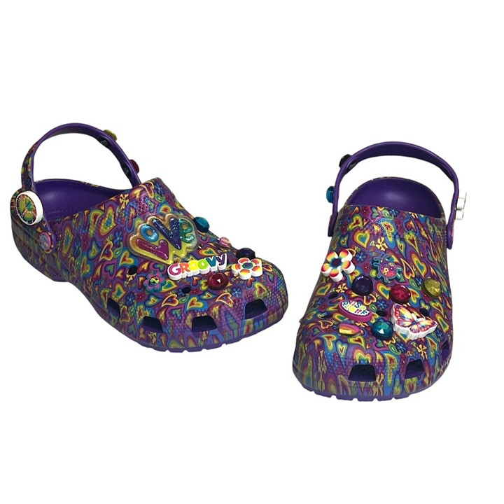 Crocs Lisa Frank Rainbow Unicorn Classic Clog Purple Men 10 / Women 12
