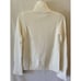 Zara Knit Sweater Size Medium Pullover 1/4 Zip White Ribbed Cuffs Hem NWOT