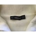 Zara Knit Sweater Size Medium Pullover 1/4 Zip White Ribbed Cuffs Hem NWOT
