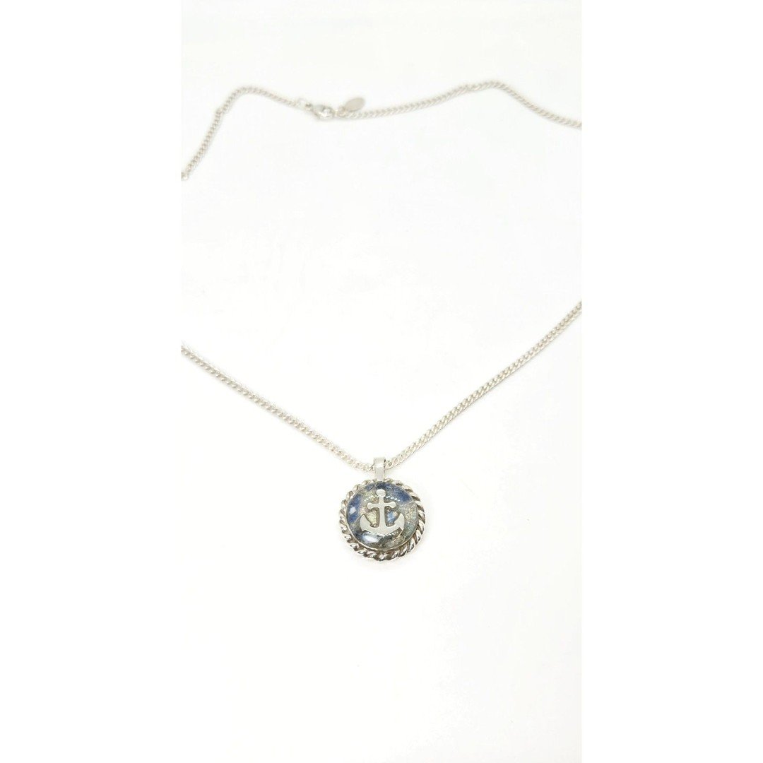 Dune Jewelry Sterling Silver Anchor Charm Necklace