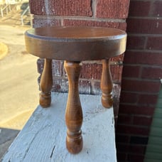 Antique three legged wood stool