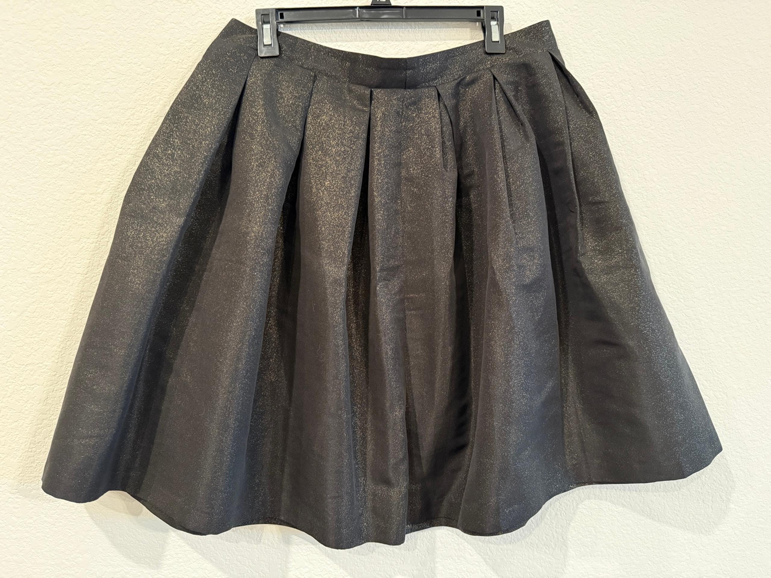 Forever 21 Women’s Black Pleated Skirt – Size 0X, Gold Shine, Pre-Owned