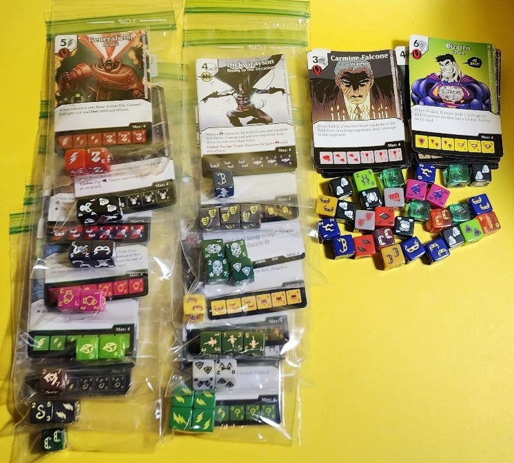 Dice Masters DC Worlds Finest Large Lot Over 75 Items Cards and Dice