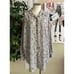 Koch Oversized Boho Sheer Floral Print Button Down Shirt Size Medium