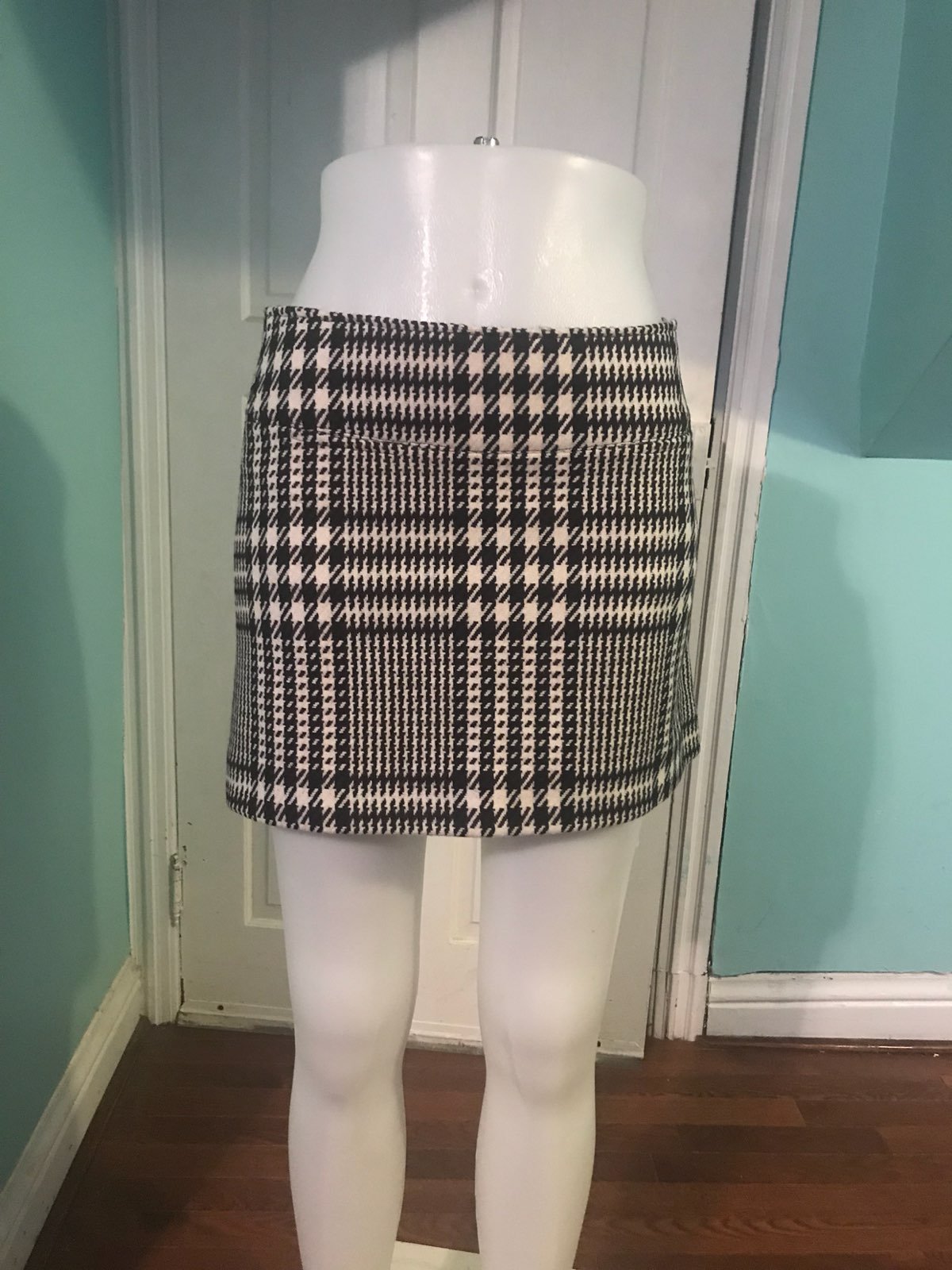 Burberry Houndstooth Wool Skirt Sz6