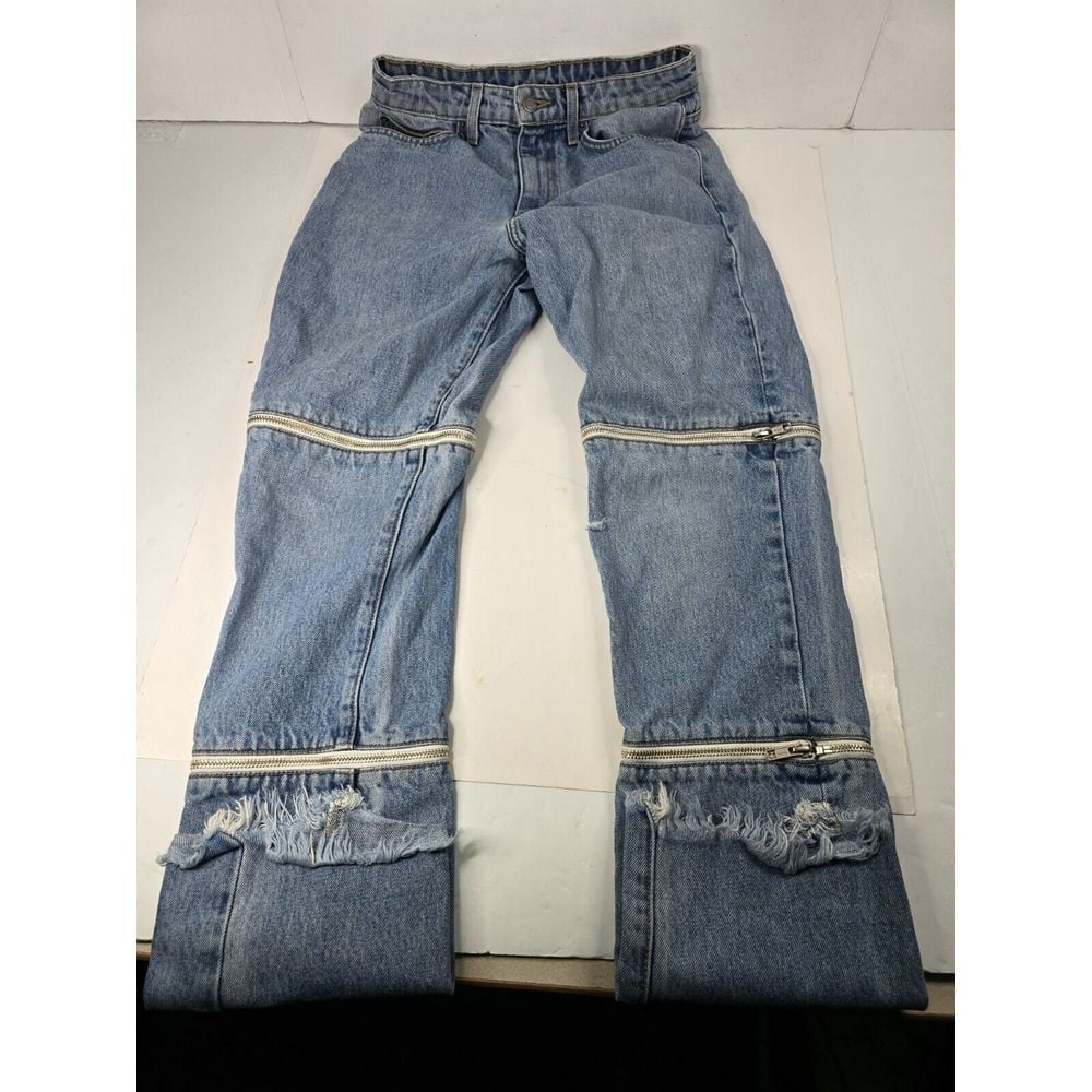 CARMAR Los Angeles Juliet Blue Denim Straight Leg Zipper Jeans Womens Size 27