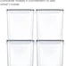 4 Piece Plastic Airtight Food Storage Containers With 24 Labels - NEW