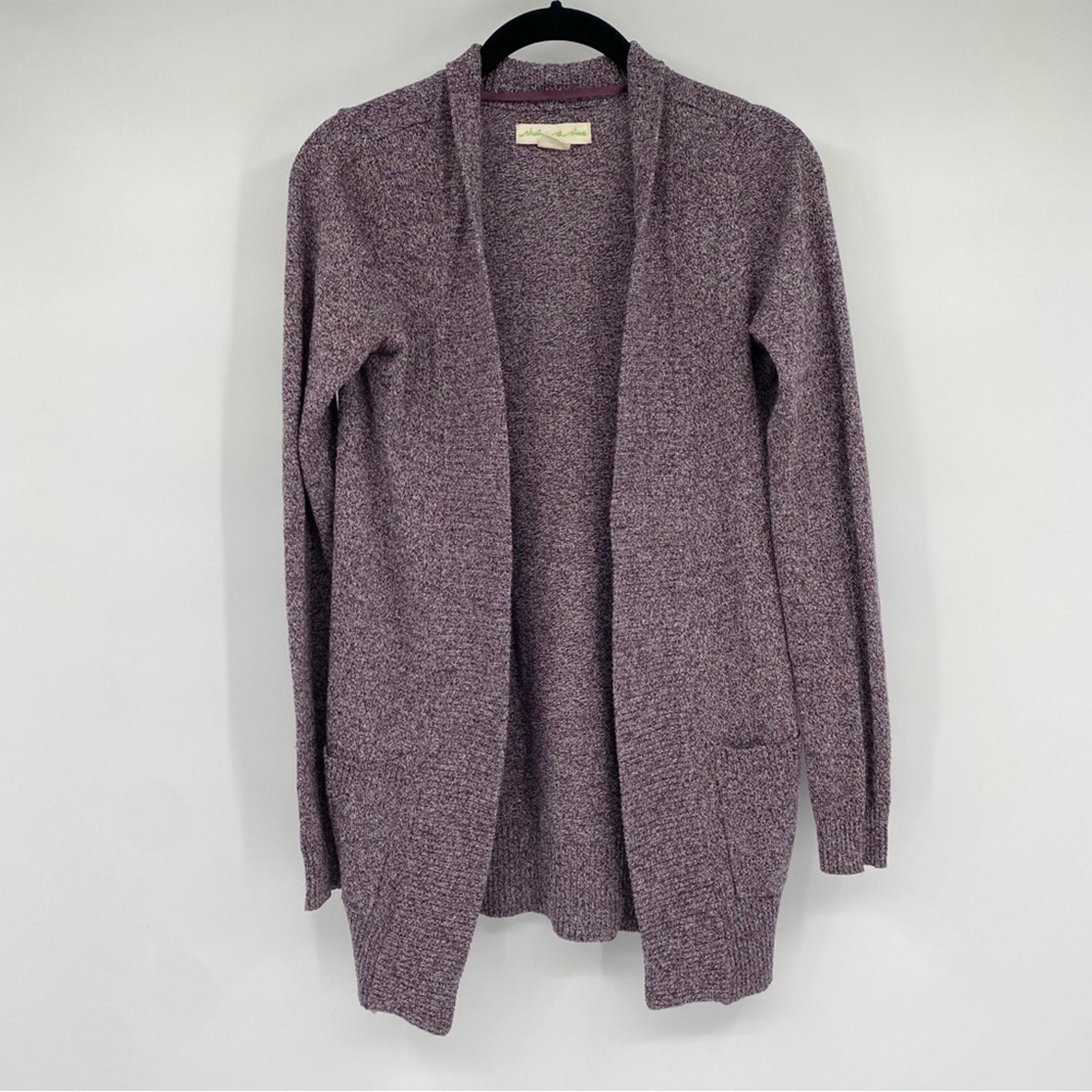STARING AT STARS ANTHROPOLOGIE WOMEN'S HEATHER PURPLE OPEN FRONT CARDIGAN SMALL