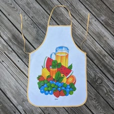 Vintage 70's Fruit Design Apron