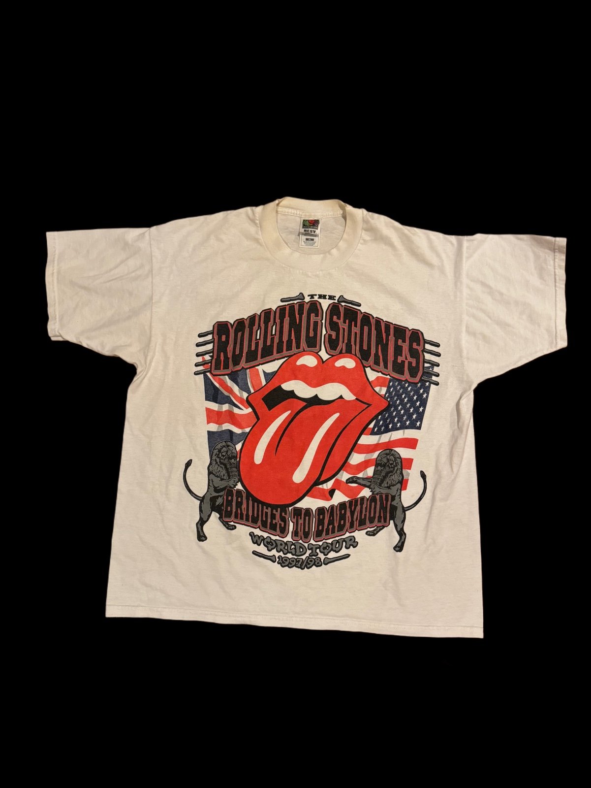 Vintage The Rolling Stones Bridges To Babylon 1997/1998 World Tour XL T-Shirt