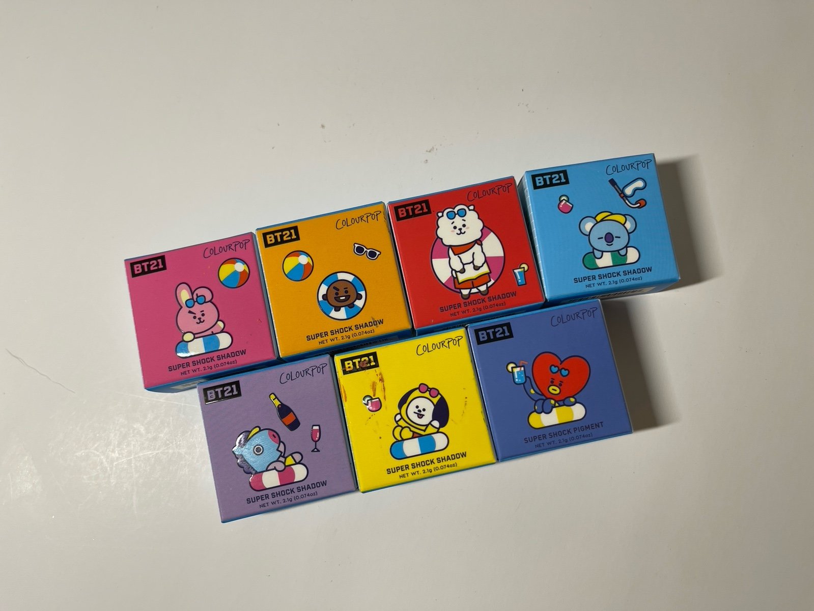 Colourpop x BTS BT21 Super Shock Shadow Collection