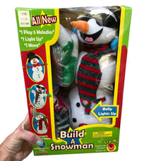 Tutek Build A Snowman 40 Piece Animated Light Sound Moves New Old Stock READ