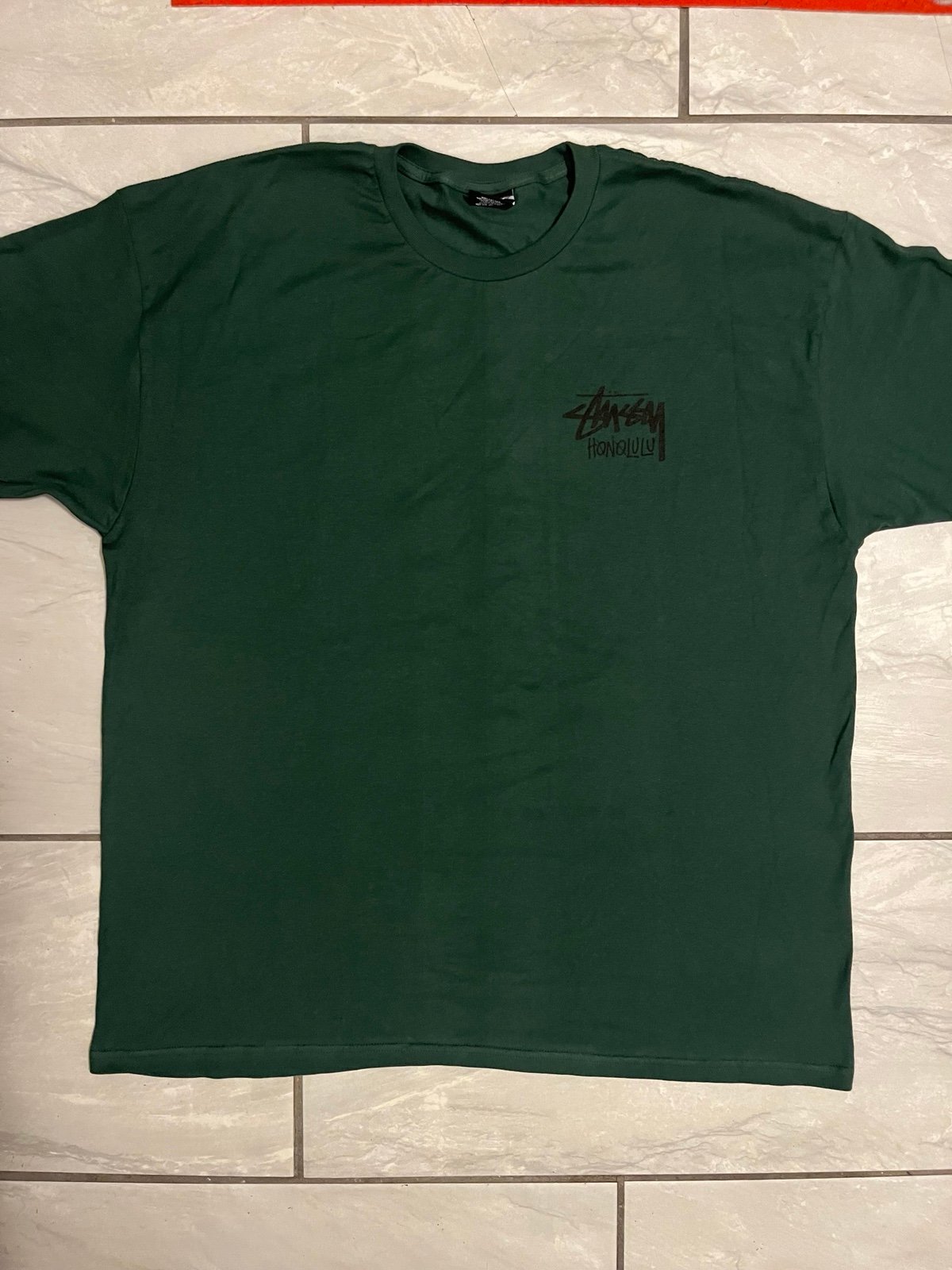 Stussy Honolulu Exclusive Green Old Stock Shirt Men's Sz 2XL