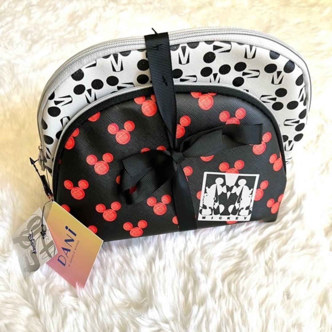 NWT Disney’s Mickey Mouse °O° cosmetic bag set. DANI by Danielle Nicole.